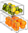 Sorbus Large Clear Storage Drawers – Stackable Pull-Out Storage Bins by Sorbus