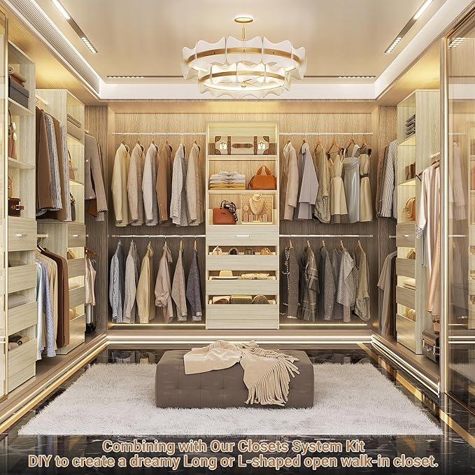 Aheaplus Closet System, 4-9Ft Closet Organizer - Image 5