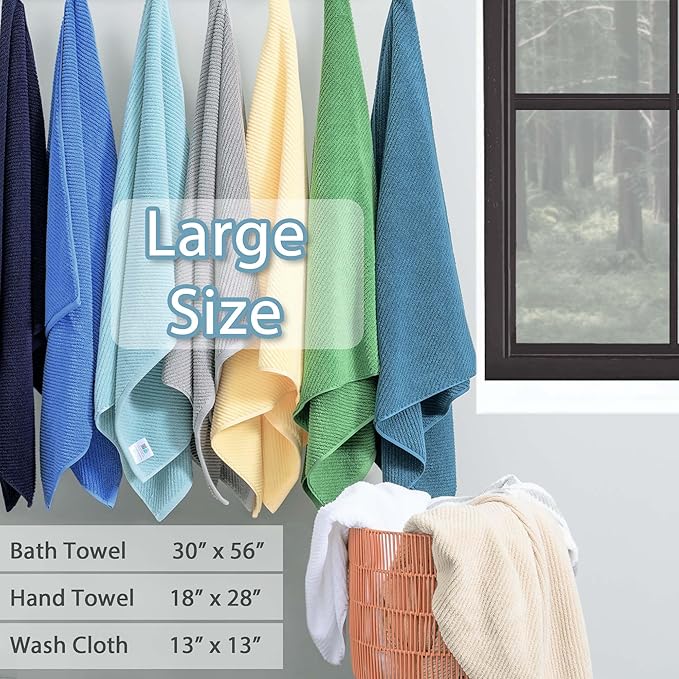 Bathroom Towels, 6 Piece Towel Set - Image 4