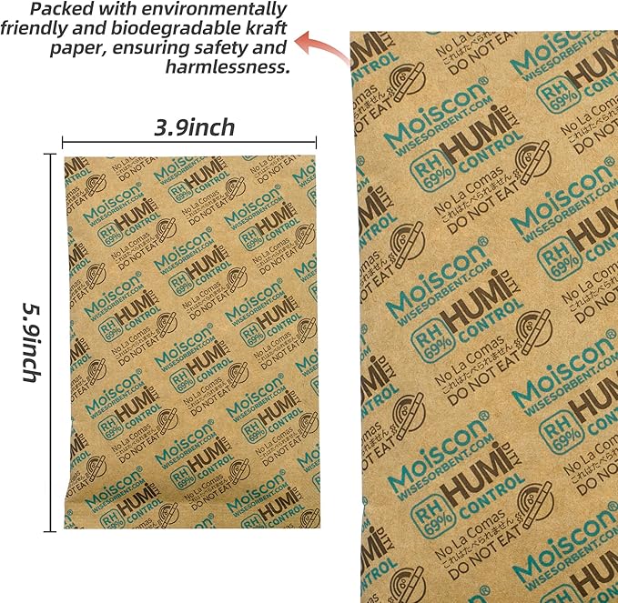 60 Gram 5 Pack 69% Two-Way Humidity Control Packs, Size 60 - Image 4