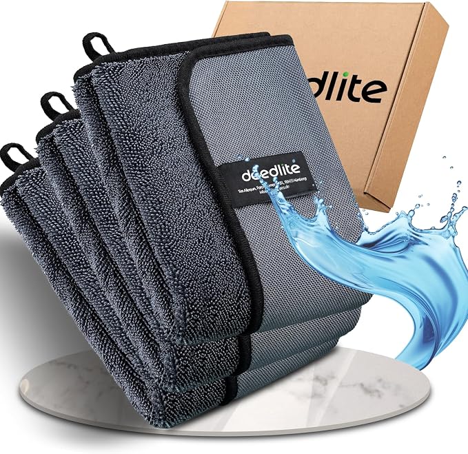 Shiny Bath Wipes Shower Cleaning Cloths, Premium Car Drying Towel | Ultra by Deedlite