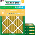 Filterbuy 20x24x2 Air Filter MERV 11 Allergen Defense Replacement, by Filterbuy