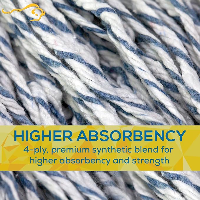 KLEEN Handler Cut End Finish Mop | 1.25" Universal Headband Maximum Absorption - Image 6