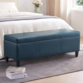 HUIMO Faux Leather Storage Ottoman Bench 50.3 Inch Extra Long PU Upholstered by HUIMO
