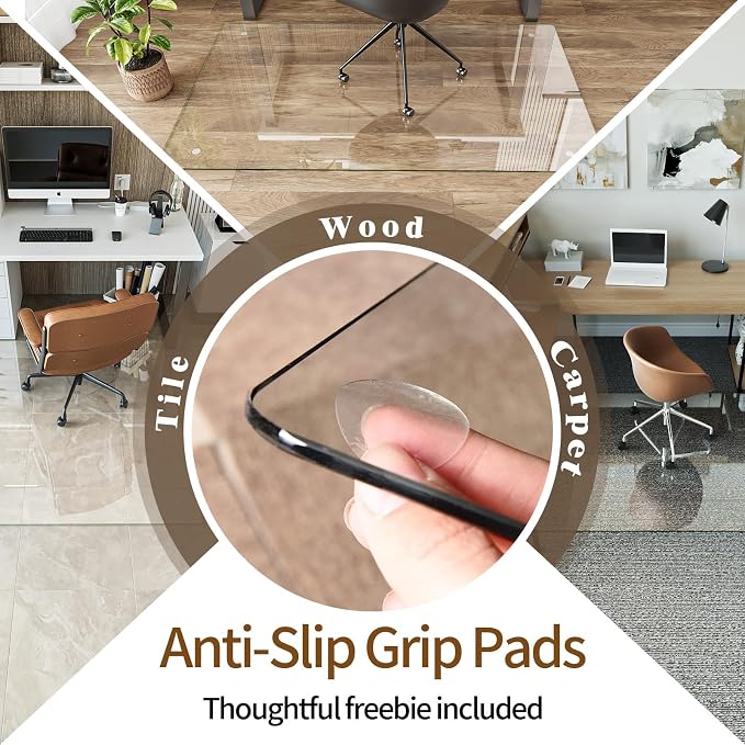 Koonmi Tempered Glass Chair Mat 46"x55" - Image 5