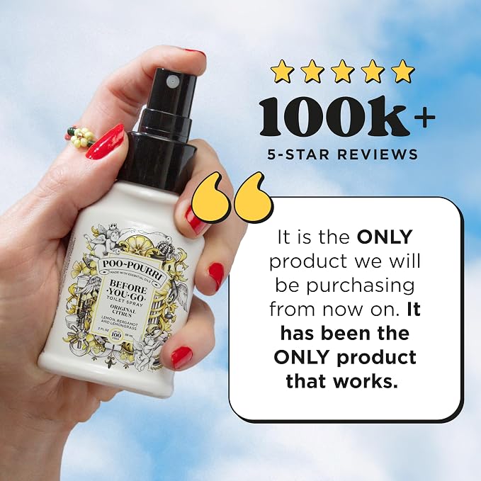 Poo-Pourri Before-You-Go Toilet Spray, Original Citrus, 4 Fl Oz, Bathroom Odor - Image 4
