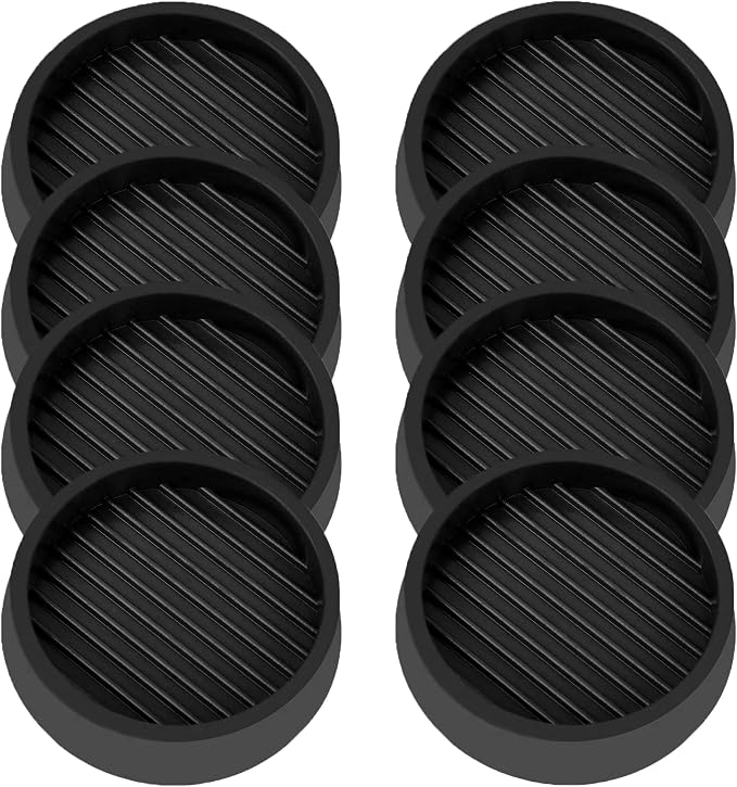 3X3 Round Rubber Caster Cups, Non Slip Furniture Pads, Anti-Slip Gripper by VOCOMO