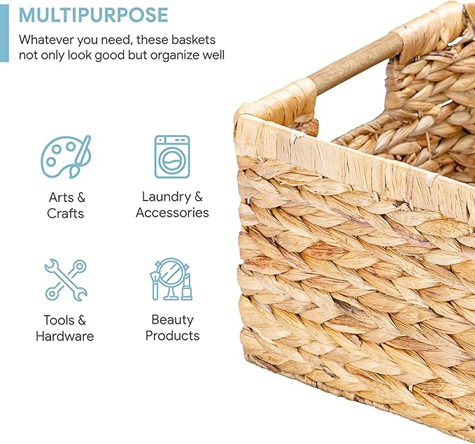 Large Wicker Basket Rectangular - Image 2