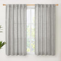 YoungsTex Dark Grey Linen Curtains 45 Inch Length by YoungsTex