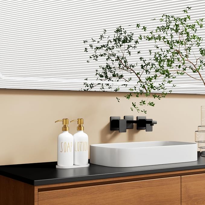 MOMEEMO Bathroom Soap Dispenser Set, Contains Lotion and Hand Soap Dispenser - Image 3
