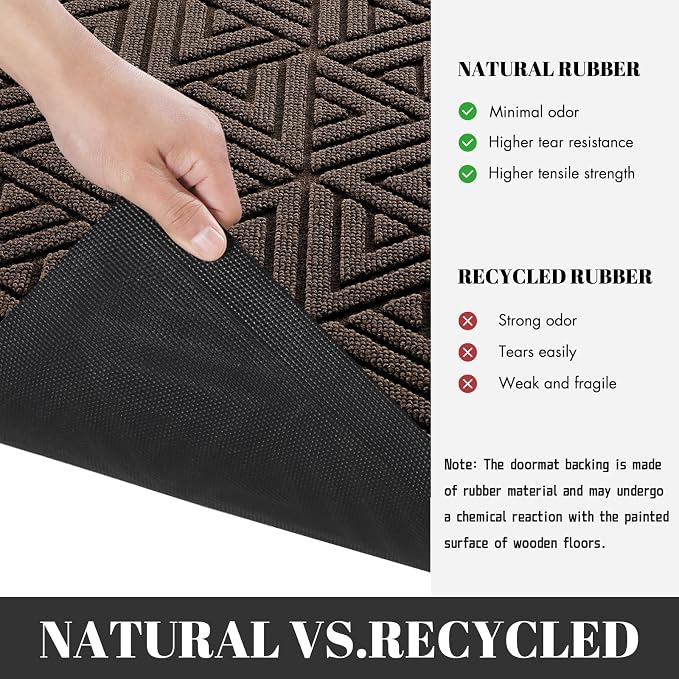 Yimobra Outdoor Mats for Front Door 29.5x17, All-Weather Waterproof Non-Slip - Image 4