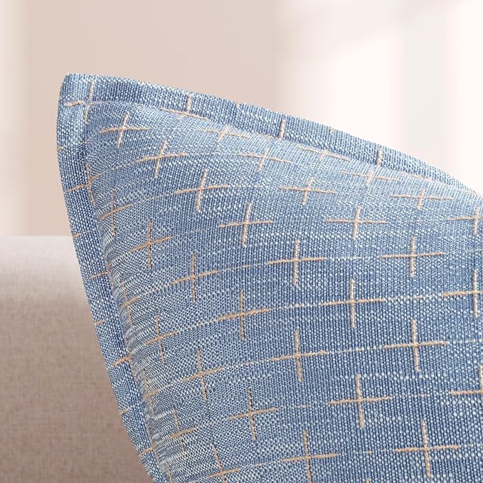 ZWJD Pillow Covers 16x16 Set of 2 Soft Polyester Textured Pillow Covers - Image 2