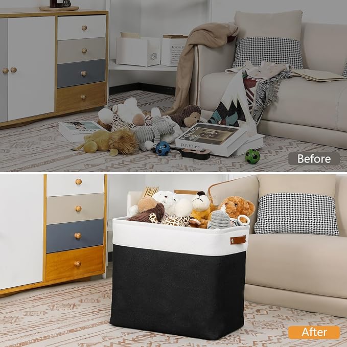 DULLEMELO Fabric Storage Baskets 3 Pack - Image 4