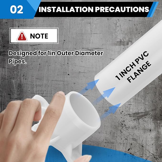 10 Pcs 1" PVC Flange Fittings, Table Screw Caps PVC Fittings - Image 3