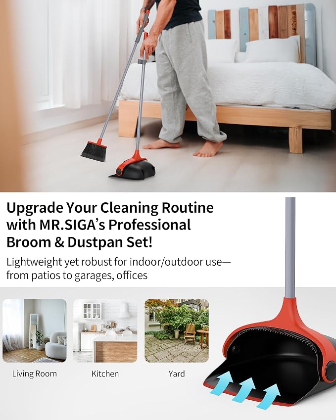 MR.SIGA Broom and Dustpan Set - Image 5