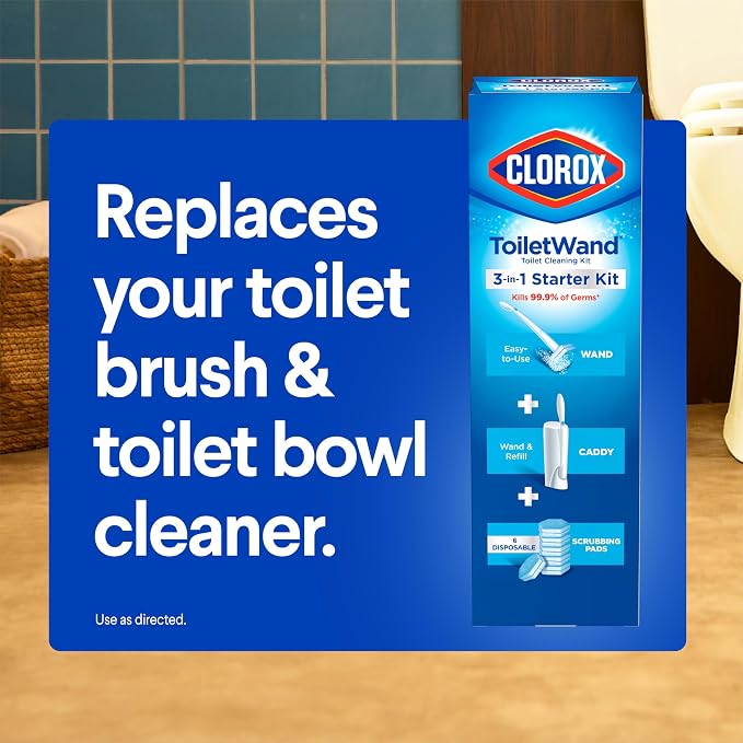 CLOROX ToiletWand Toilet Bowl Cleaner- Toilet Brush, Storage Caddy and 16 - Image 7
