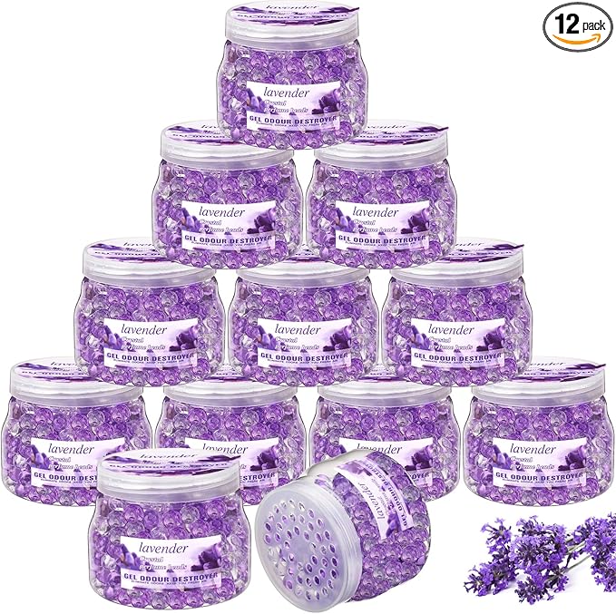 Timgle 12 Pack Odor Eliminator Gel Beads Bulk 10 Ounces Air Freshener Gel Beads by Timgle