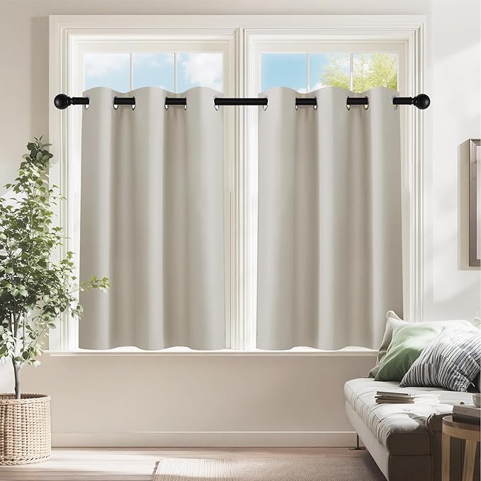 PONY DANCE Cream RV Curtains for Camper Windows, Small Windows Shades Thermal by PONYDANCE