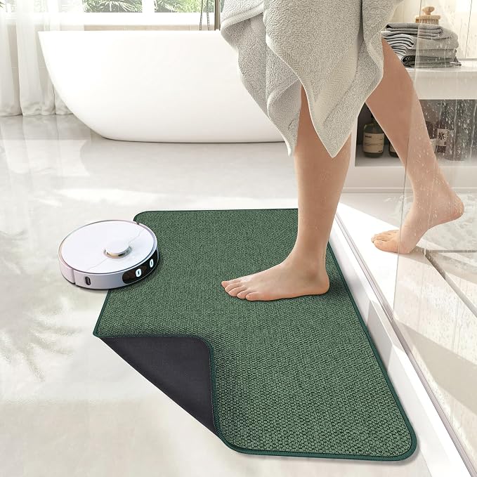 Bath Mat, Ultra Thin Bathroom Rugs, Rubber Bath Mats - Image 2