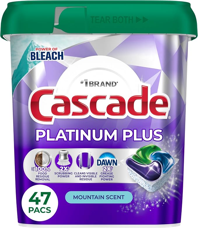 Cascade Platinum Plus Dishwasher Pods, Dishwasher Detergent, Dish Detergent Soap by Cascade