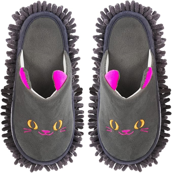 Warm Microfiber Slippers Floor Dust Dirt Hair Mop Slippers Shoes Anti-slip by frjjthchy