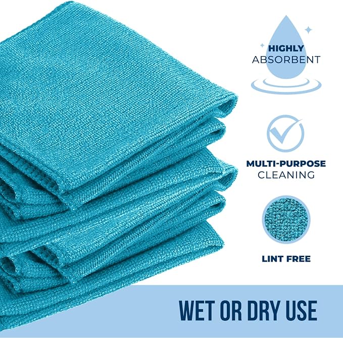 GREEN LIFESTYLE Chamois Cloth, Microfiber Cleaning Cloth 750 Pack, Borderless - Image 2