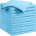 GLIMGLINT Blue Microfiber Cleaning Cloth, 12 Pack Cleaning Towels by Unknown