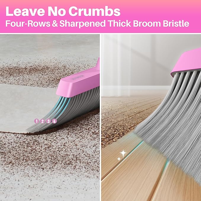 JOYMOOP Pink Broom and Dustpan Set - Image 5