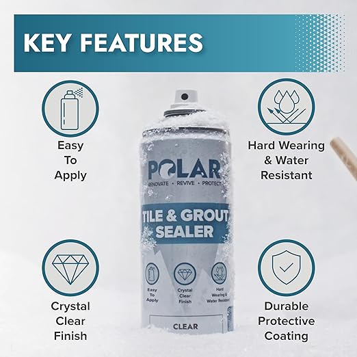 Polar Tile & Grout Sealer Clear Aerosol Spray - Image 2