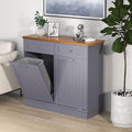 Betterhood Tilt Out Trash Cabinet 10 Gallon Wooden Free Standing Laundry Sorter by Betterhood