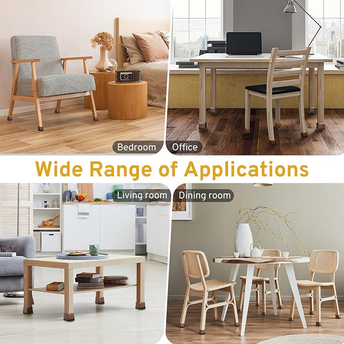 24PCS Extra Small Chair Leg Floor Protectors, Furniture Sliders, Chair Leg - Image 7