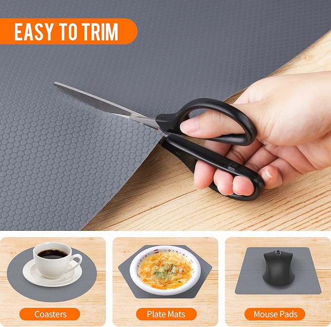 Shelf Liners for Kitchen Cabinets Non-Slip Drawer Liner Non Adhesive Cupboard - Image 5