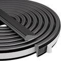 Wedge-Shape Window Weather Stripping Door Frame Seal Strip 2Pcs×196" Black by KNEELISA