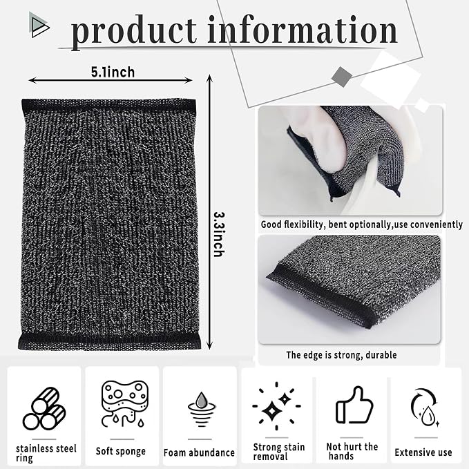Steel Wool Scrubber Dish Sponges - Image 2
