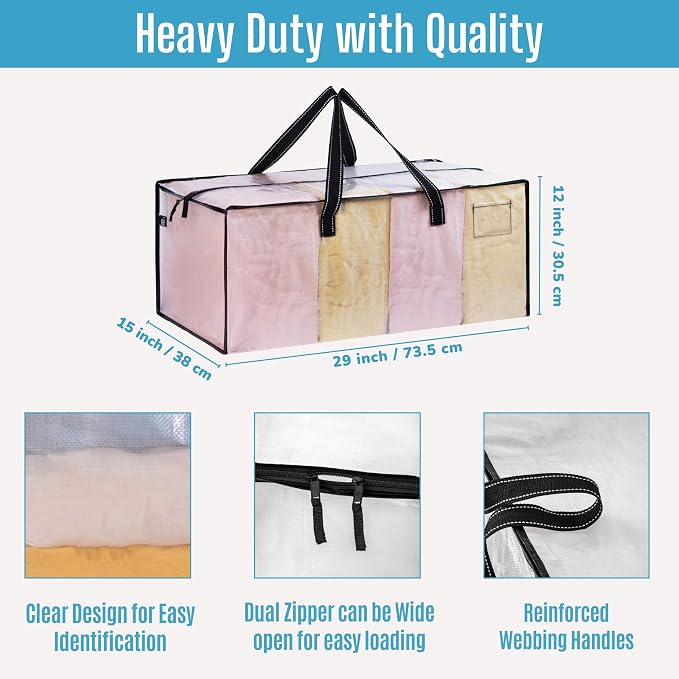 VENO 4 Pack Moving Bags Extra Large Storage Bags - Image 3
