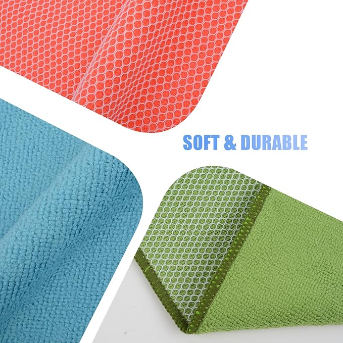 KinHwa Kitchen Washcloths for Dishes Absorbent Microfiber Dish Cloths Quick Dry - Image 4