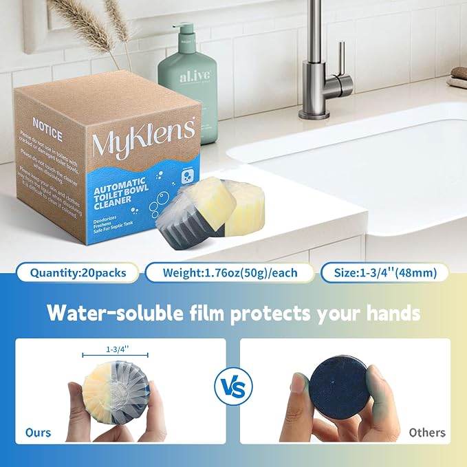 Toilet Bowl Cleaner Tablets, Automatic Toilet Bowl Cleaners, Long-Lasting - Image 7