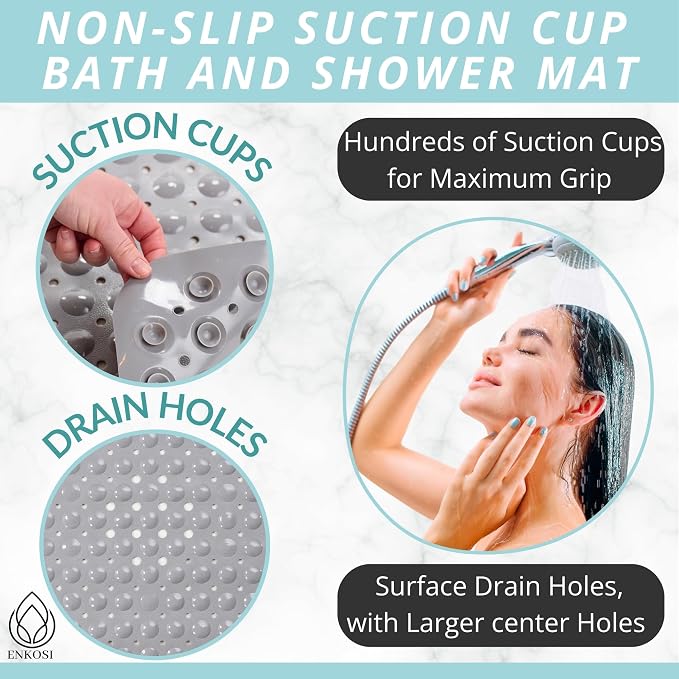 ENKOSI Large Non Slip Bathtub & Shower Mat - Image 3