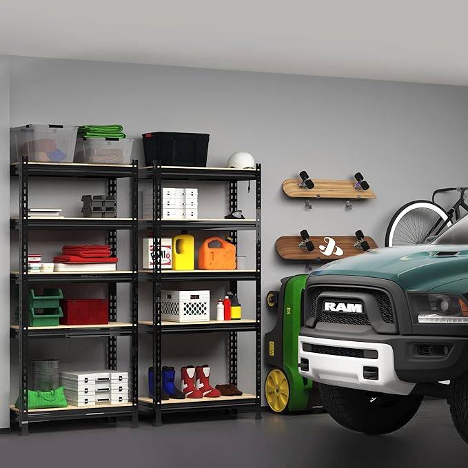 PrimeZone Storage Shelves 5 Packs 5 Tier Adjustable Garage Storage Shelving - Image 2