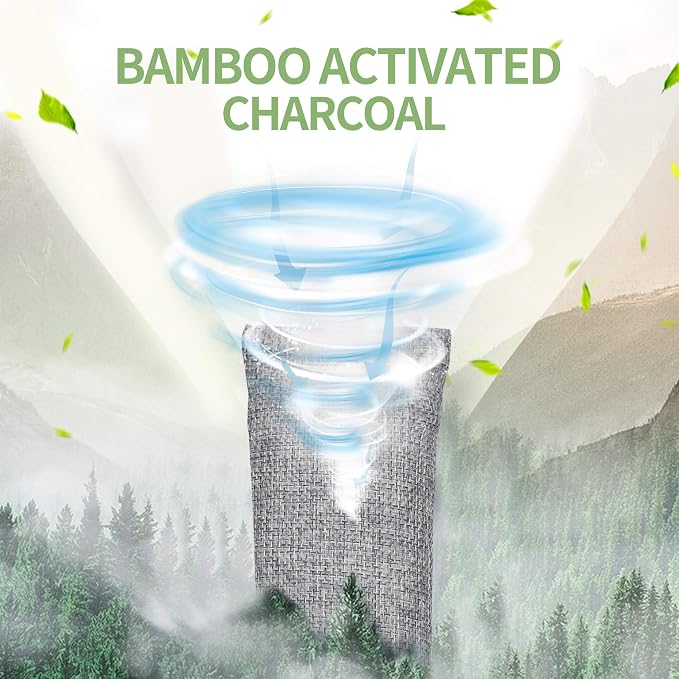 6 Pack Bamboo Charcoal Air Purifying Bag, Activated Charcoal Bags Odor Absorber - Image 4