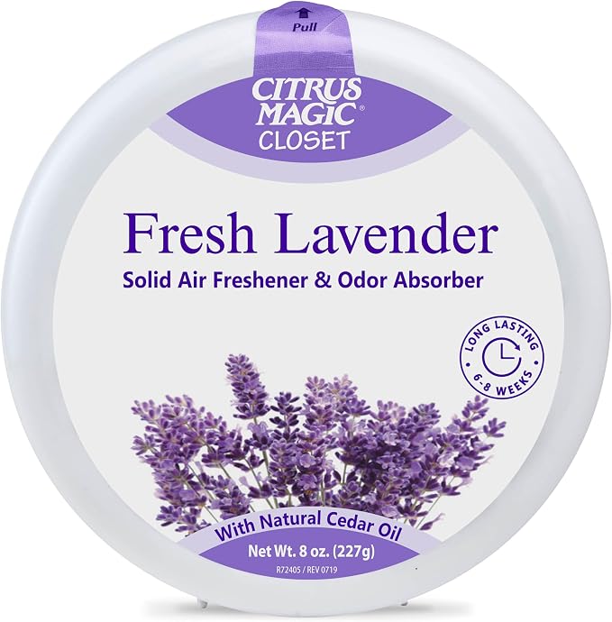Citrus Magic For Closets Odor Absorbing Solid Air Freshener, Fresh Lavender - Image 2