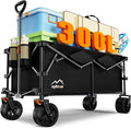 300L Extra Large Collapsible Foldable Wagon, 440lbs Load Capacity 48''L by Uyittour