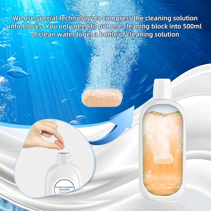 10 Bottles Compatible with Tineco Cleaning Solution Pet 500ml Per Bottle Orange - Image 3