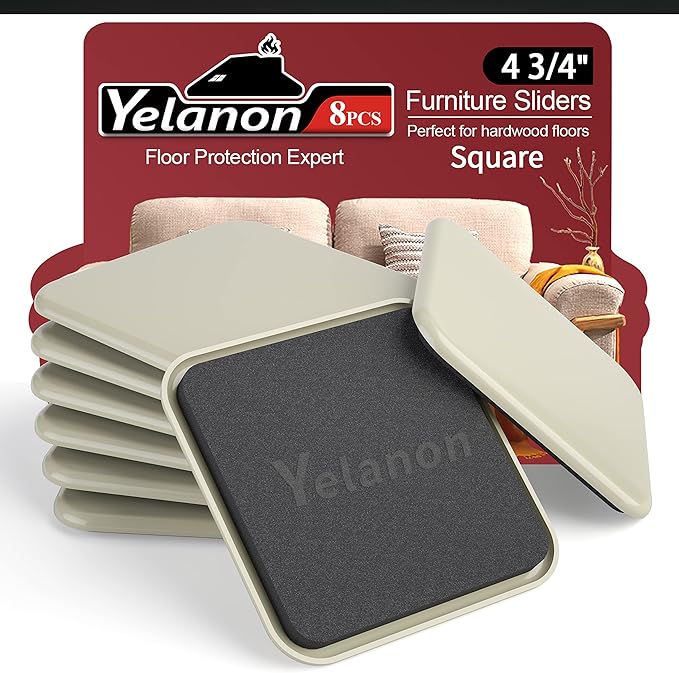 Yelanon Furniture Sliders, Heavy Duty Furniture Movers Sliders, Reusable by Yelanon
