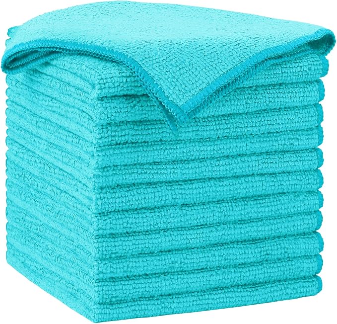 AIDEA Microfiber Cleaning Cloth-12PK, Soft Microfiber Towels by AIDEAHOME