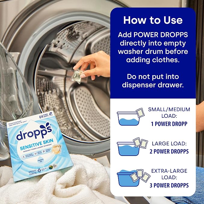 Dropps Sensitive Skin Laundry Detergent Pods, Unscented - Image 4