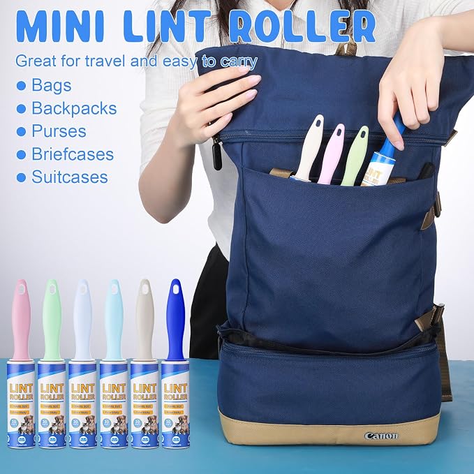 Hushee 24 Pack Bulk Mini Lint Roller - Image 6