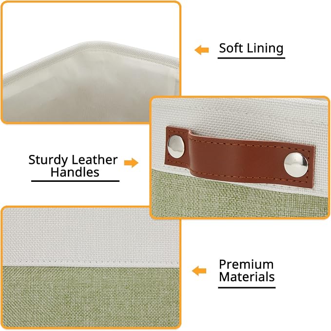DULLEMELO Small Storage Basket, Fabric Collapsible Gift Storage Basket - Image 3