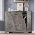 Tilt Out Trash Can Cabinet for 2 Bins, Hidden Recycle Garbage Bin Enclosure by BORNOON