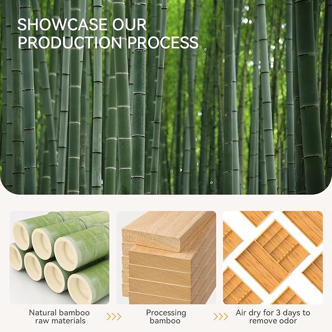 Yofidra Pure Bamboo Silverware Drawer Organizer: 16.9x18.9 Expandable Large - Image 3